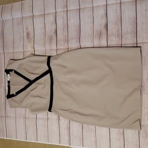 Calvin Klein Tan & Black Dress
